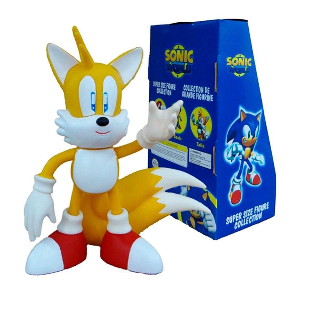 Tails Sonic Azul Sonic Vermelho Sonic Preto - 4 Bonecos - Super