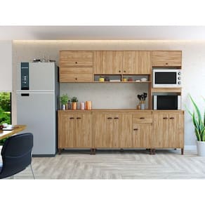 Cozinha Completa 12 Portas 1 Gaveta MB 9002 Torino Mel