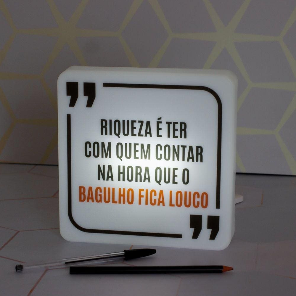 Luminária Slim Box Ter com Quem Contar