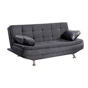 Sofá Cama Valencia 3 Lugares Reclinável Veludo Cinza - Star Confort