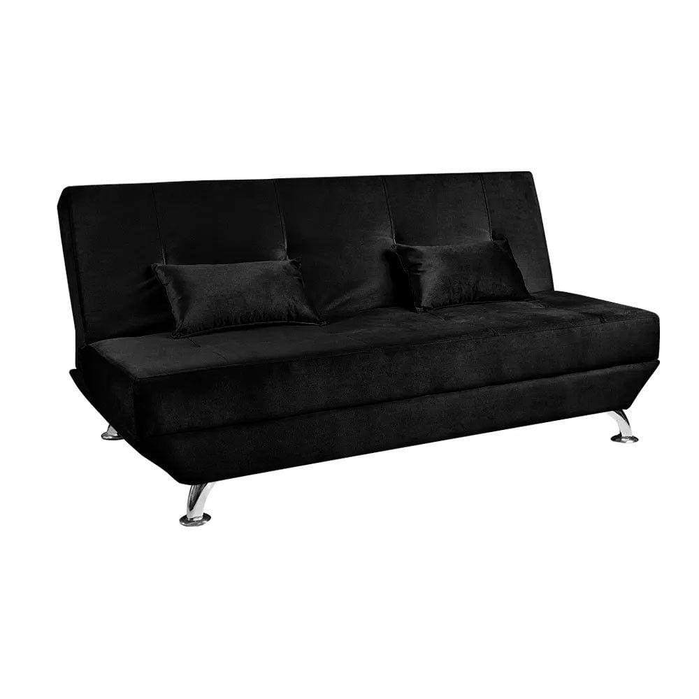Sofá Cama Dubai 3 Lugares Reclinável Veludo Turkay Star Confort