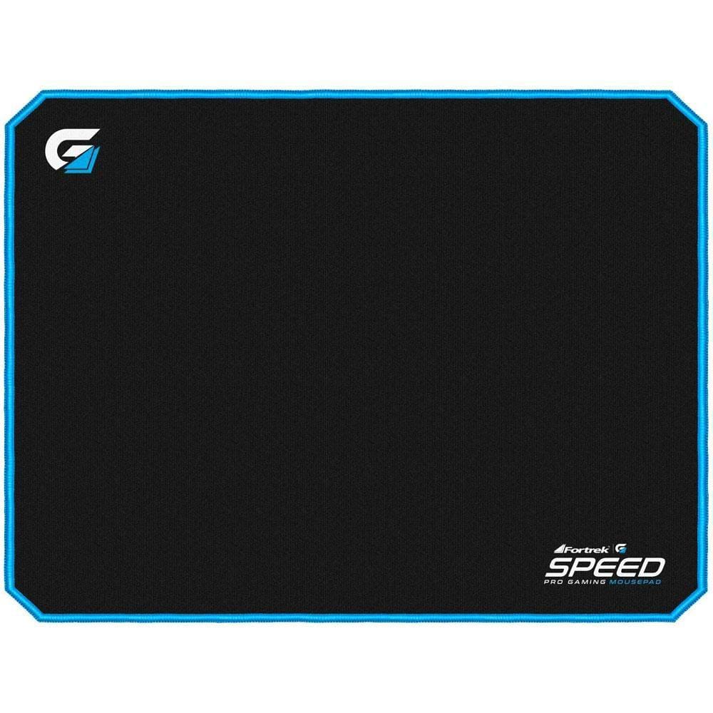 Mousepad Gamer Fortrek Speed Grande 320x240mm Preto E Azul - MPG101