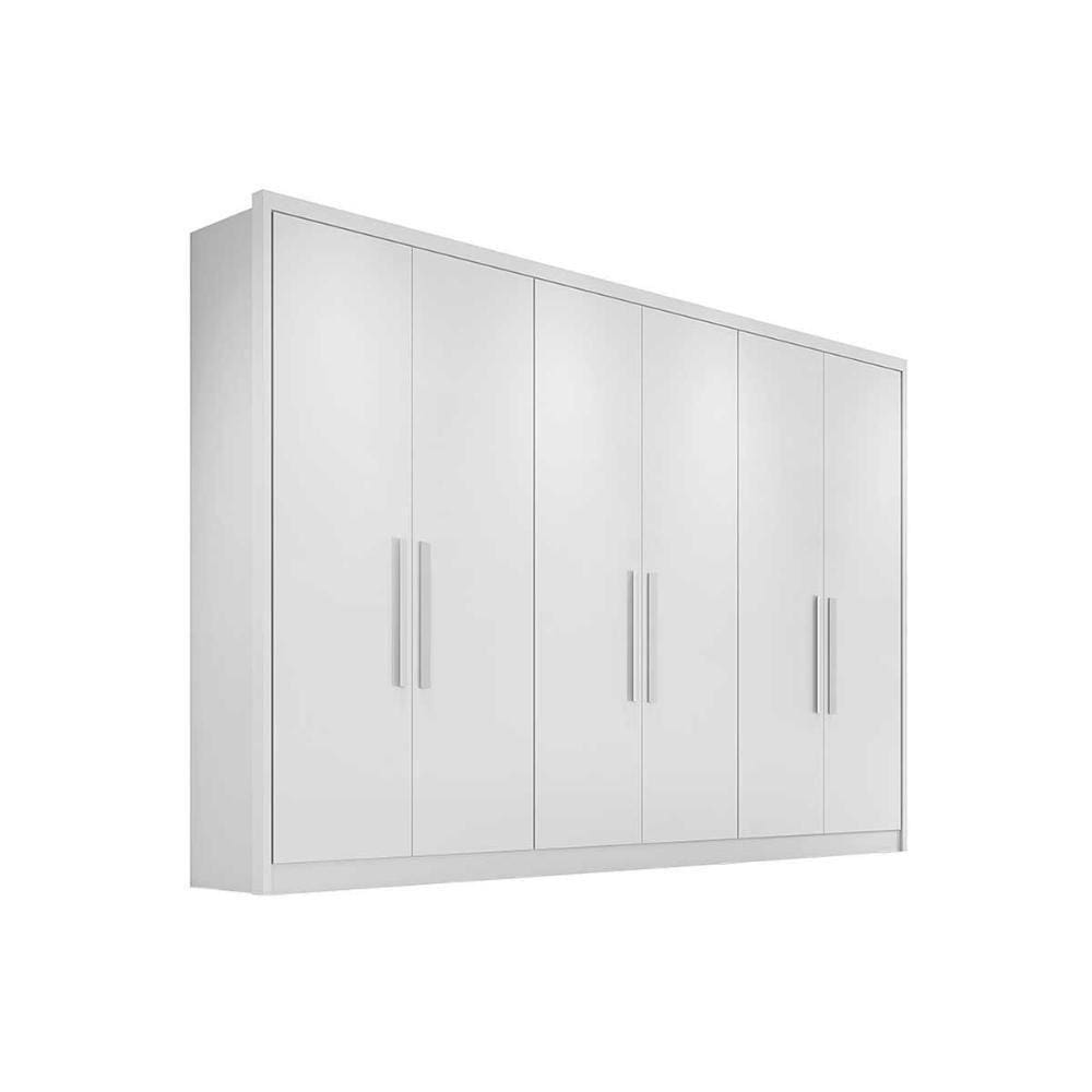 Guarda Roupa Casal 6 Portas E 8 Gavetas Robust Plus Branco - Novo Horizonte