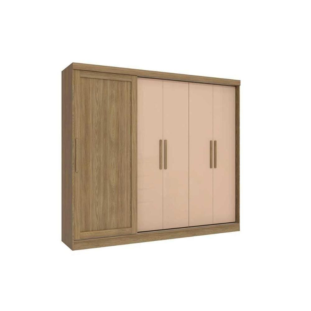 Guarda Roupa Casal Flex 5 Portas E 4 Gavetas N564 Nogueira/macadamia - Kappesberg