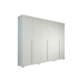 Guarda Roupa Casal 6 Portas E 6 Gavetas C/ Pés Guarapari Branco - Panan