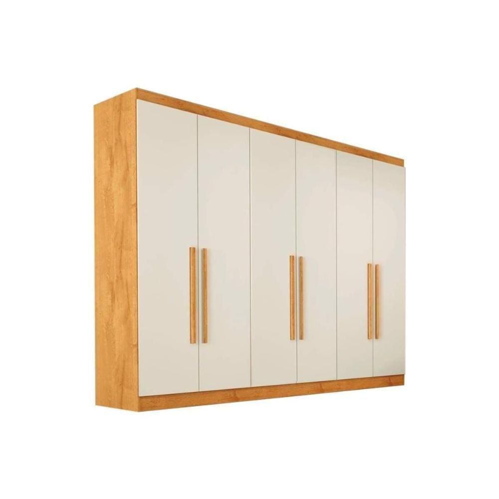Guarda Roupa Casal 6 Portas E 6 Gavetas Oslo Peroba/off White - Europa