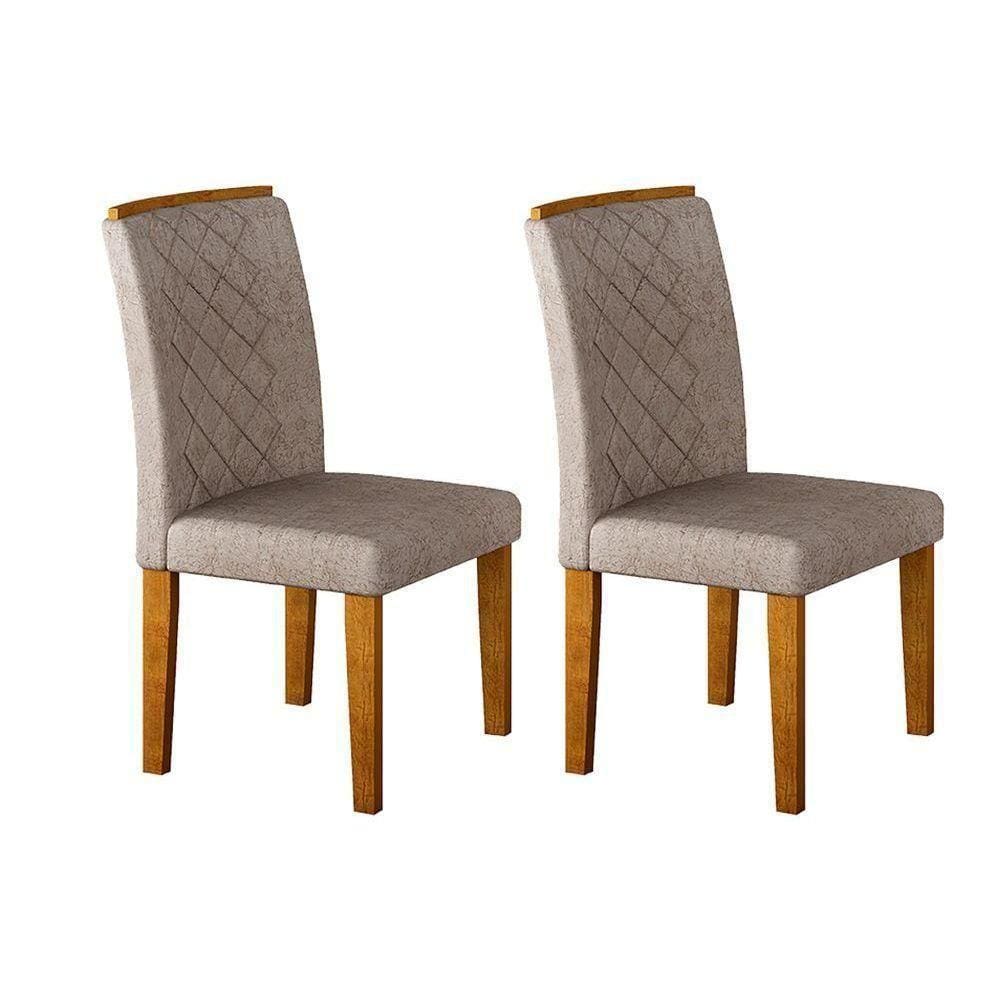 Cadeira Sala de Jantar Kit Imbuia Capuccino Chocolate