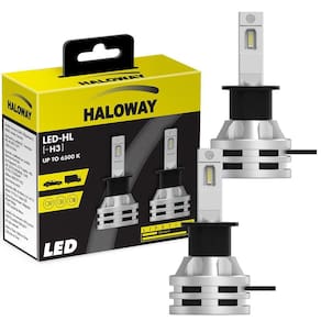 Par Lâmpada LED H3 Luz Branca Fria 12/24V 19W PK22S 6500K