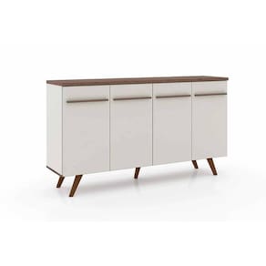 Buffet De Sala Jantar Rt3133 4 Portas Off White-rustico - Movelbento