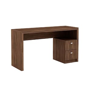 Mesa De Computador Solteiro Me4130 C/ 2 Gavetas Nogal - Tecno Mobili