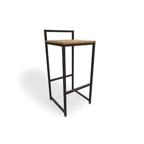 Banqueta De Cozinha Industrial Li024 1 Un Freijo/preto - Kappesberg
