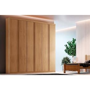 Guarda Roupa Casal Filadélfia 6 Portas E 4 Gavetas Naturale - Rufato