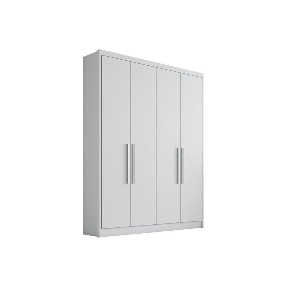 Guarda Roupa Casal 4 Portas E 3 Gavetas Moderni Plus Branco - Novo Horizonte