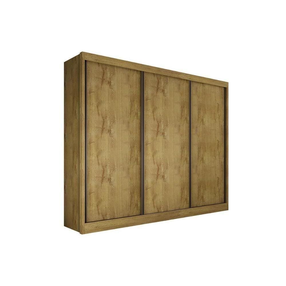 Guarda Roupa Casal 3 Portas De Correr E 6 Gavetas Diamond Plus Freijo Cumaru - Novo Horizonte