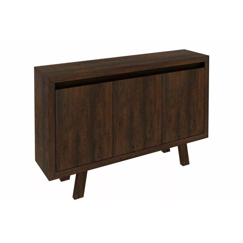 Balcão De Escritório Me4120 C/ 3 Portas Rústico - Tecno Mobili