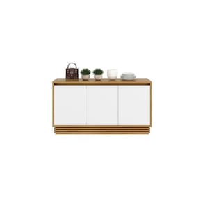 Buffet De Sala Jantar Bb2610 3 Portas Natural-off White - Tecno Mobili
