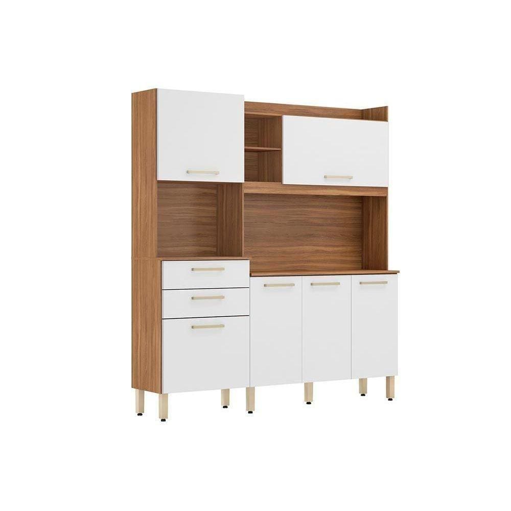 Kit De Cozinha Compacta Select C/ 6 Portas E 2 Gavetas Amendola/branco - Demóbile