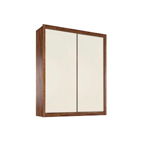 Guarda Roupa Casal 2 Portas De Correr E 4 Gavetas Zurique Braúna/Off White - Europa