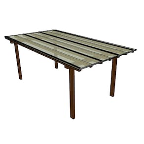 Cobertura Policarbonato Alveolar 3,00m x 6,00m - Cristal 4mm