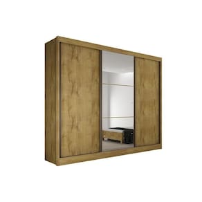 Guarda Roupa Casal 3 Portas E 6 Gavetas Diamond/Toulon Plus Freijo Cumaru - Novo Horizonte