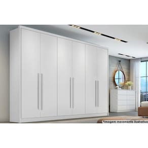 Guarda Roupa Casal 6 Portas E 6 Gavetas Robust Plus Branco - Novo Horizonte