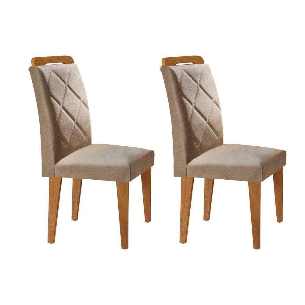 Cadeira Sala De Jantar Melissa Kit 2 Un Imbuia-linho Turim - Rufato