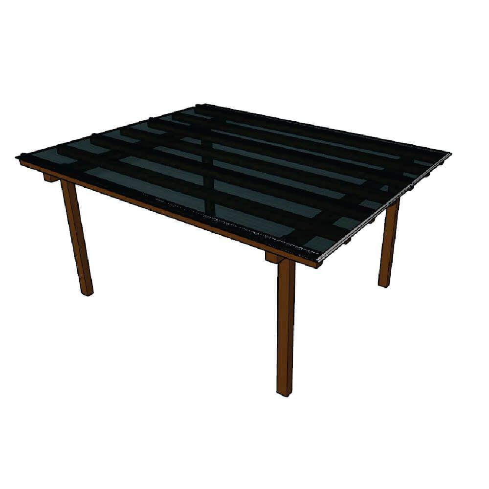 Cobertura Policarbonato Alveolar Fume 4mm - 3,00m x 4,00m