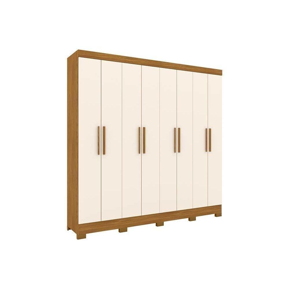 Guarda Roupa 8 Portas E 4 Gavetas B51 Nature/Off White - Henn