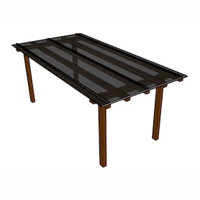 Cobertura Policarbonato Alveolar fume 4mm - 2,00m x 6,00m