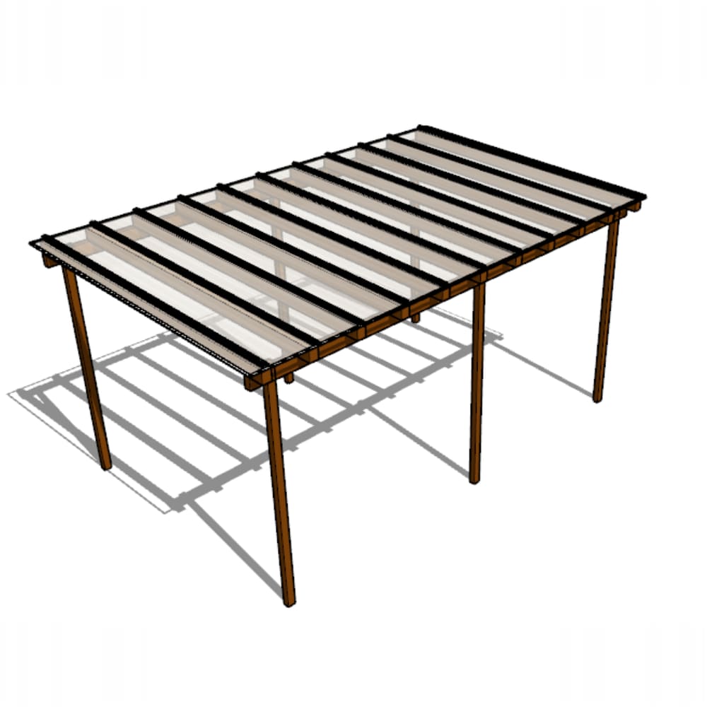 Cobertura Policarbonato Alveolar Cristal 4mm - 5,00m x 2,00m