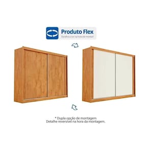 Guarda Roupa Casal 2 Portas De Correr E 4 Gavetas Creta Peroba/Off White/Peroba - Europa