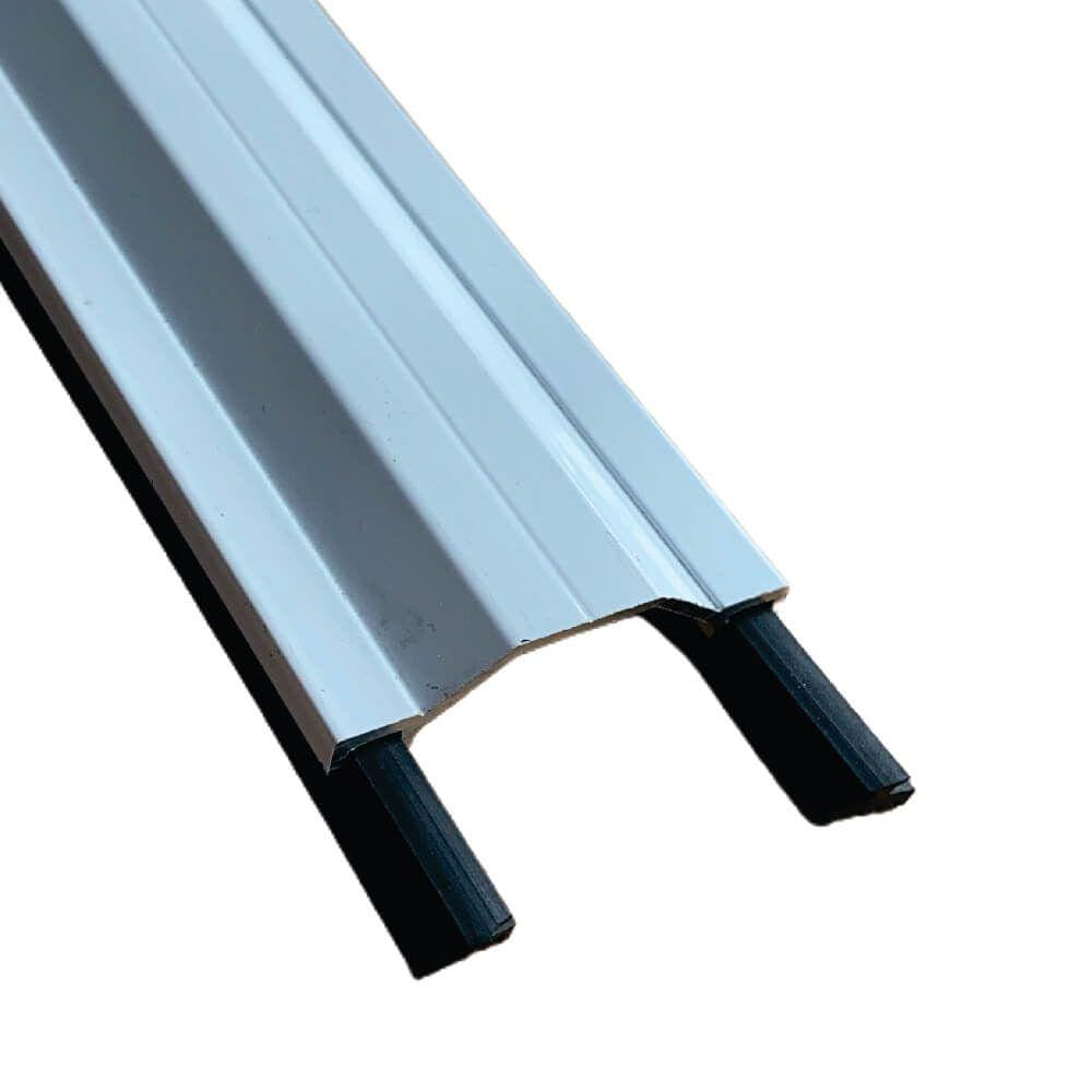 Perfil Trapezio Branco 6,00m + gaxeta cortado c/ 2m p/ envio