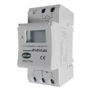 Timer Temporizador Digital Dhc-16a Para Trilho Din - Elcon