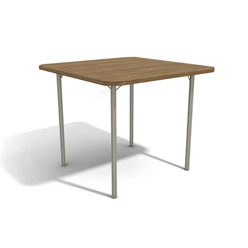 Mesa De Cozinha Sena C/ Tampo 90cm Niquel/nogueira - Kappesberg