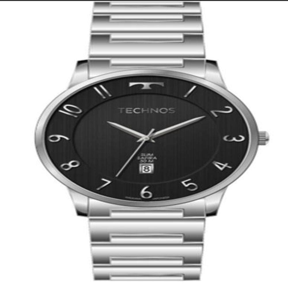 Relógio Technos Masculino Slim Socila Prateado GM10YQ/1P