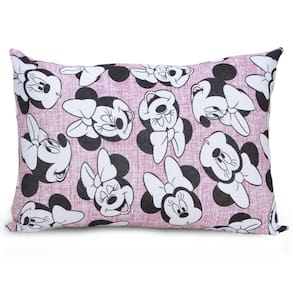 Fronha Minnie Mouse Disney Textura Rosa Avulsa Meninas Malha 100% Algodão 48cm x 68cm Portallar