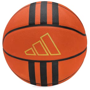 Bola de Basquete Adidas 3 Stripe Rubber X3 Tam 6 Laranja e Preta