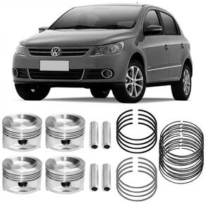 Kit Pistão Anel 0.50 Volkswagen Gol G4 G5 G6 1.0 2010 a 2014 Flex Metal Leve SPA9786