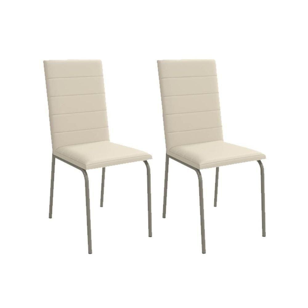 Cadeira Amsterdã 2c091 Kit Níquel Courano Nude