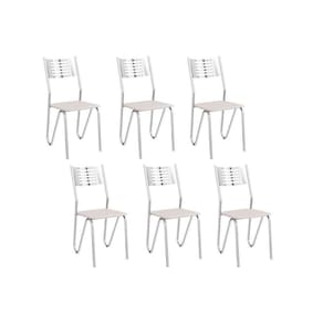 Cadeira Nápoles 2C045Cr Kit 6 Un Cromado Courano Branco