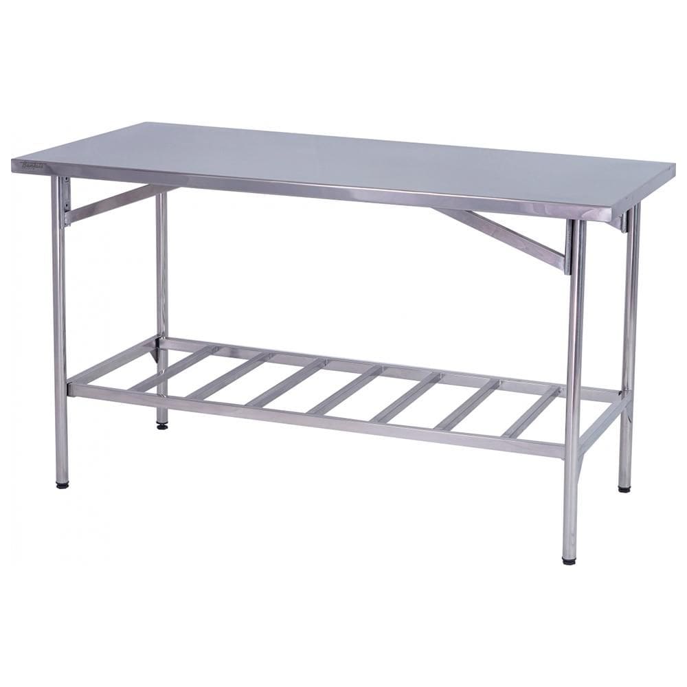 Mesa de Manipulação Benfati Inox 430 100X60CM Paneleiro Gradeado TB 1 1/4" 204GR