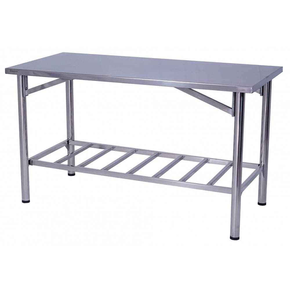 Mesa de Manipulação Benfati Inox 430 120X70CM Paneleiro Gradeado TB 2\" 405GR