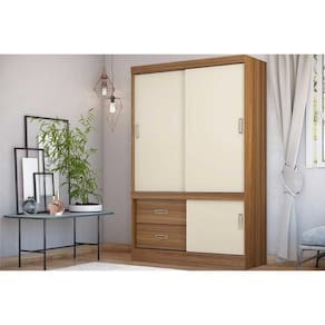 Guarda Roupa 2 Portas E 3 Gavetas Estilo Ii Amêndola-off White - Demóbile