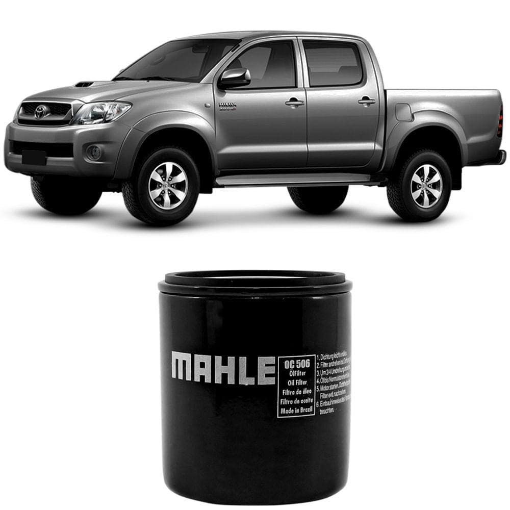 Filtro Óleo Hilux 2005 A 2015 Metal Leve Oc506