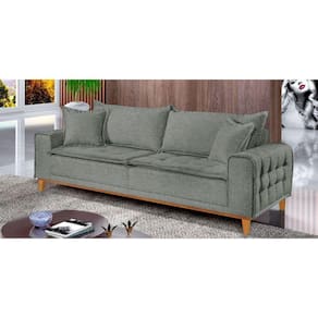 Sofá Fixo Orfeu 2 Lugares Luxo 160cm Castellar Móbile Cinza