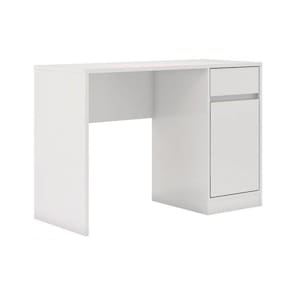 Mesa Escrivaninha Juvenil Office Morada C/ 1 Porta E 1 Gaveta Branco - Demóbile