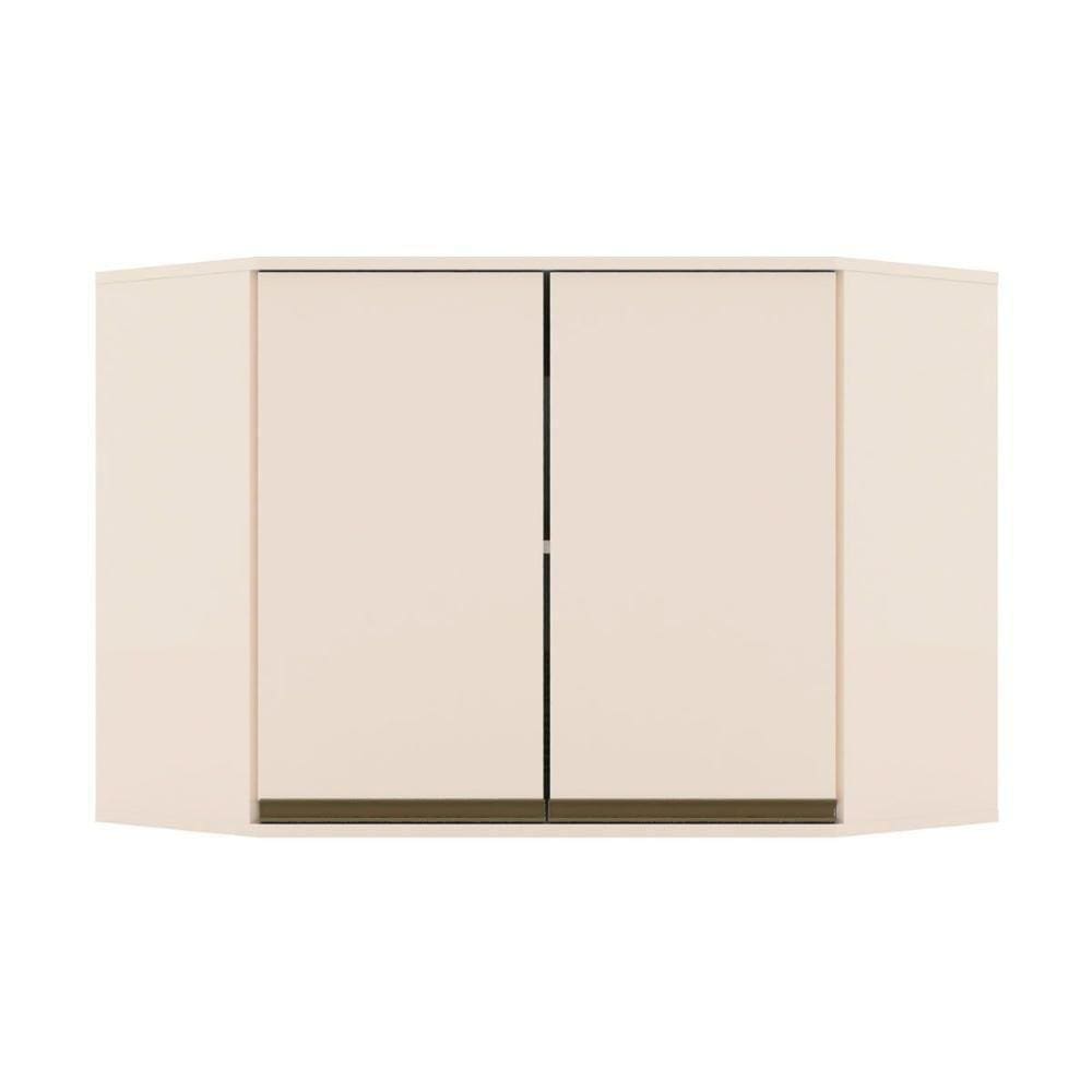 Armário Aéreo Cozinha Modulado Canto Oblíquo Connect 2 Portas 80cm Off White - Henn
