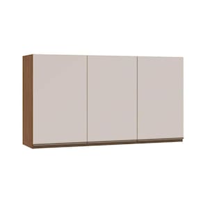 Armário De Cozinha Modulado Conecta C/ 3 Portas Off White/ebano - Genialflex