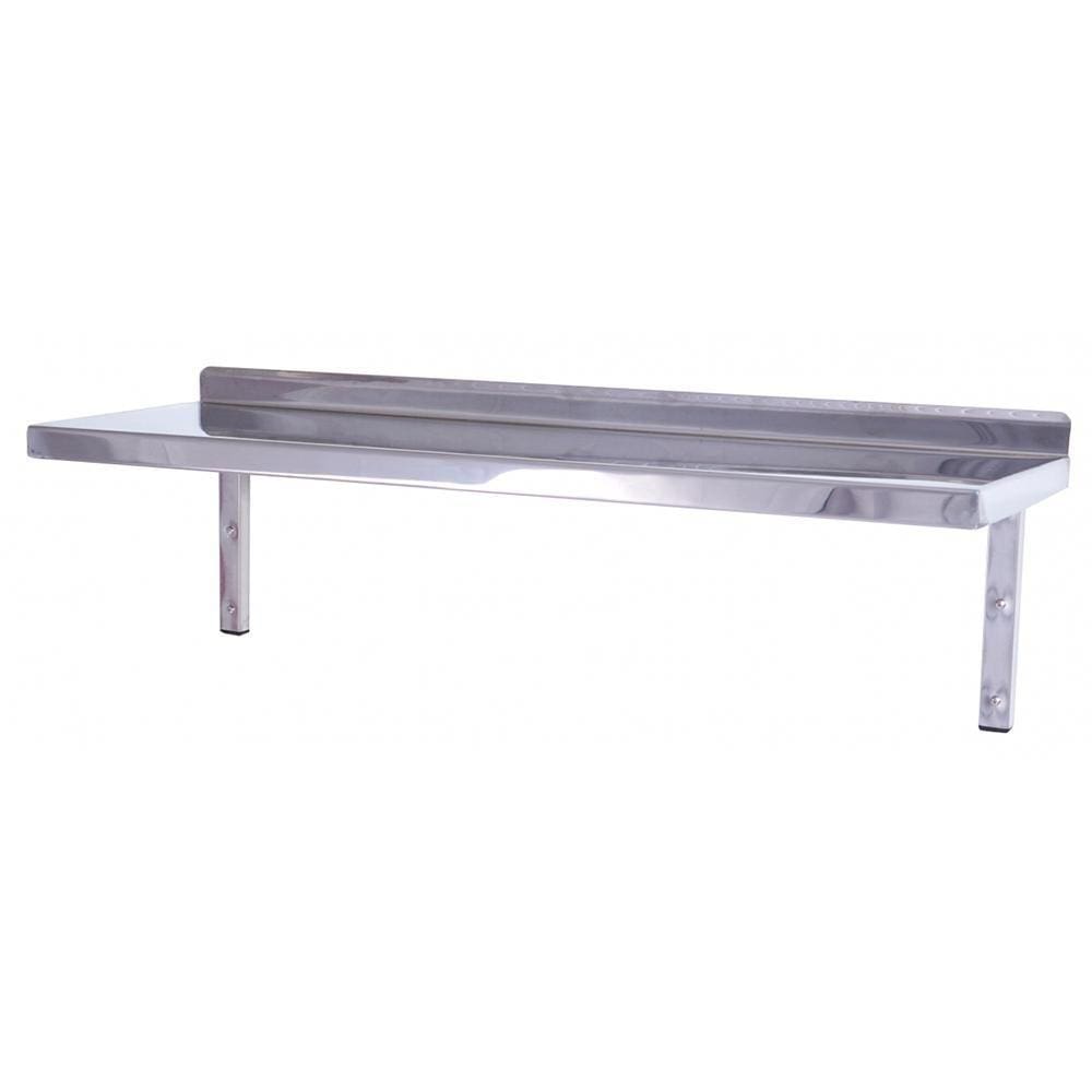 Prateleira Inox Benfati 100X30CM com 2 Suportes Mão Francesa 373