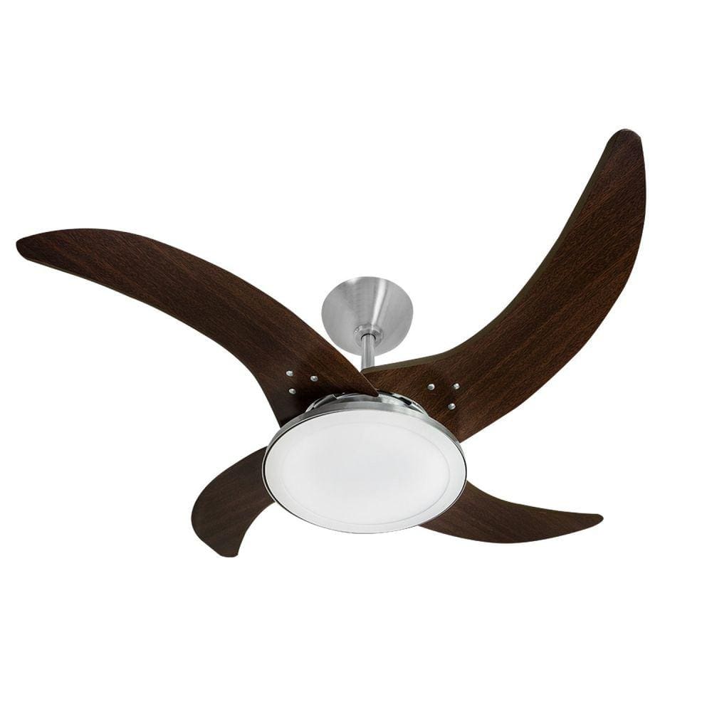 Ventilador de Teto 110V Alumínio Escovado Mareiro Tron MARRON